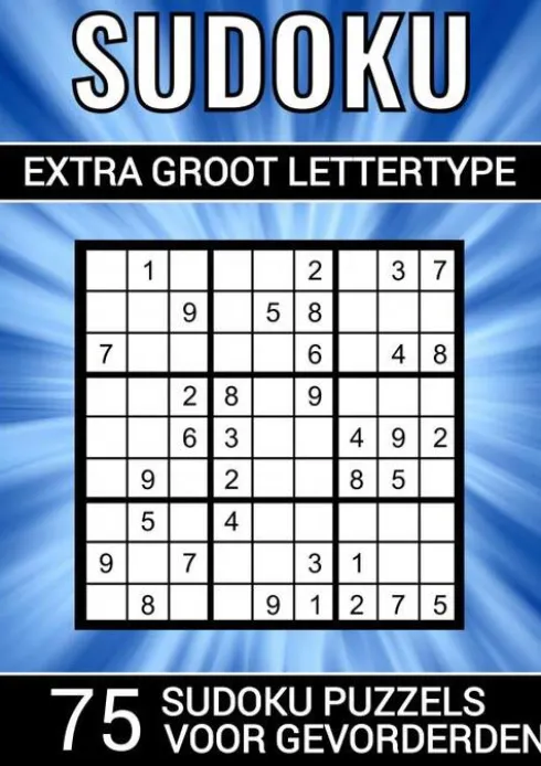 Sudoku Extra Groot Lettertype - 75 Sudoku Puzzels voor Gevorderden
