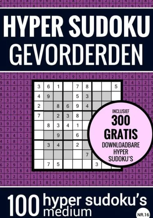 Sudoku Medium: HYPER SUDOKU - nr. 16 - Puzzelboek met 100 Medium Puzzels voor Volwassenen en Ouderen
