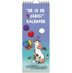 Verjaardagskalender Lannoo Ritstier 130X325 Blauw