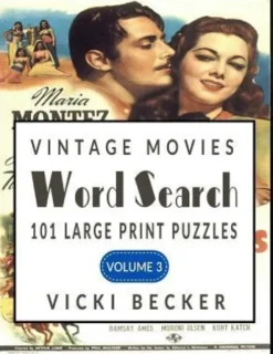 Vintage Movies Word Search: 101 Large Print Word Search Puzzles