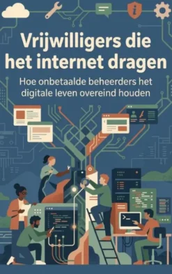 Vrijwilligers die het internet dragen