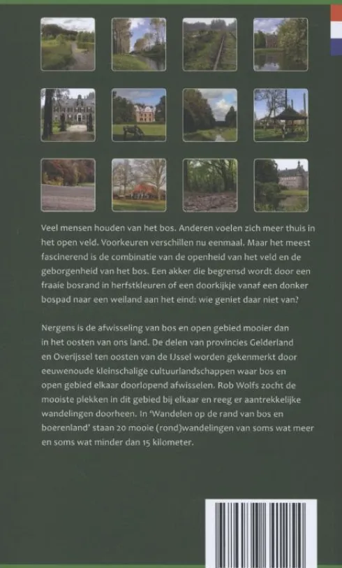 Wandelen op de rand van bos en boerenland