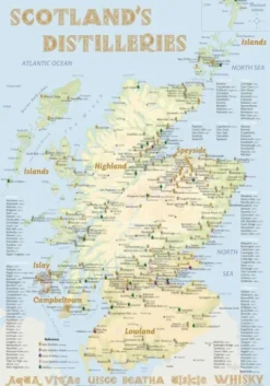Whisky Distilleries Scotland - Poster 70x100cm Standard Edition