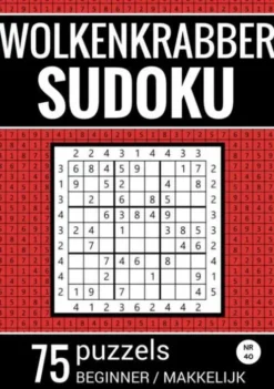 Wolkenkrabber Sudoku - Nr. 40 - 75 Puzzels - Beginner / Makkelijk