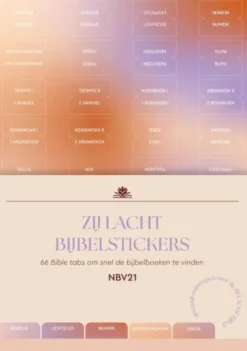 Zij Lacht bijbelstickers NBV21